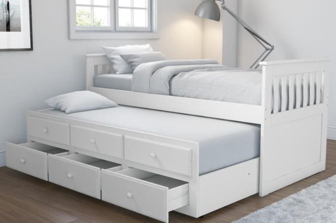Tempat Tidur Anak Minimalis Laci Sorong