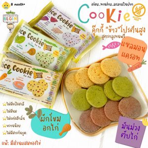 คุกกี้ข้าวผสมเนื้อสัตว์และผัก Gluten Free อาหารกลูเตนฟรี