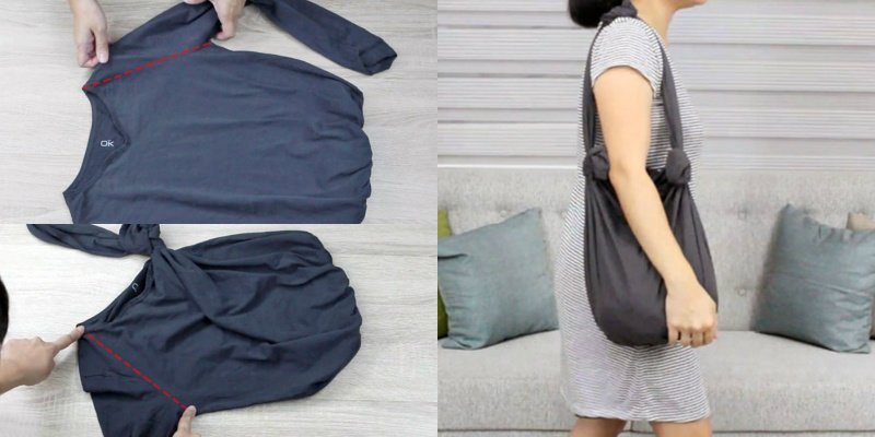 7 Cara Membuat Tas Tanpa Jahitan Dari Baju Bekas