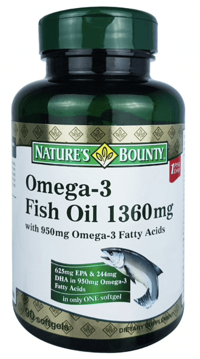 Nature's Bounty minyak ikan omega 3 terbaik di farmasi